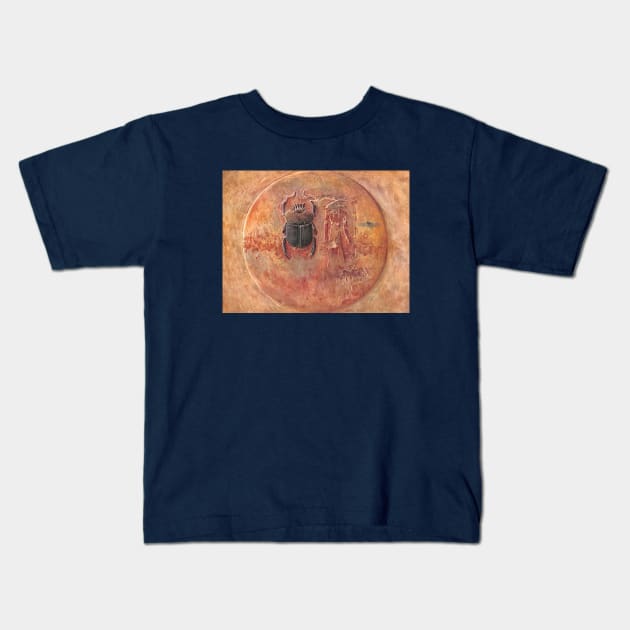 Khnum, Kepr, Ra, In Tem Tomb Of Seti I, at Thebes in Egypt Kids T-Shirt by Star Scrunch